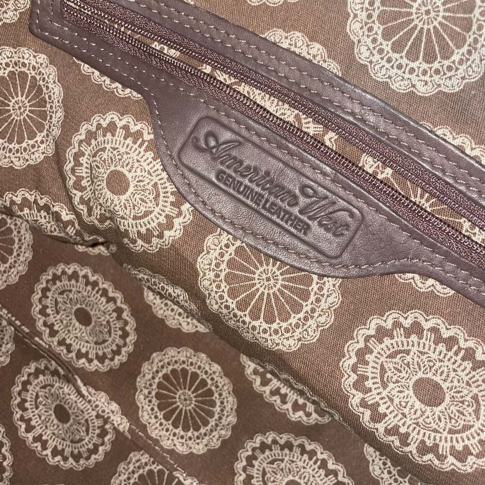 American West Brown Leather Fringe Western, Turquoise, Boho - Picture 8 of 11